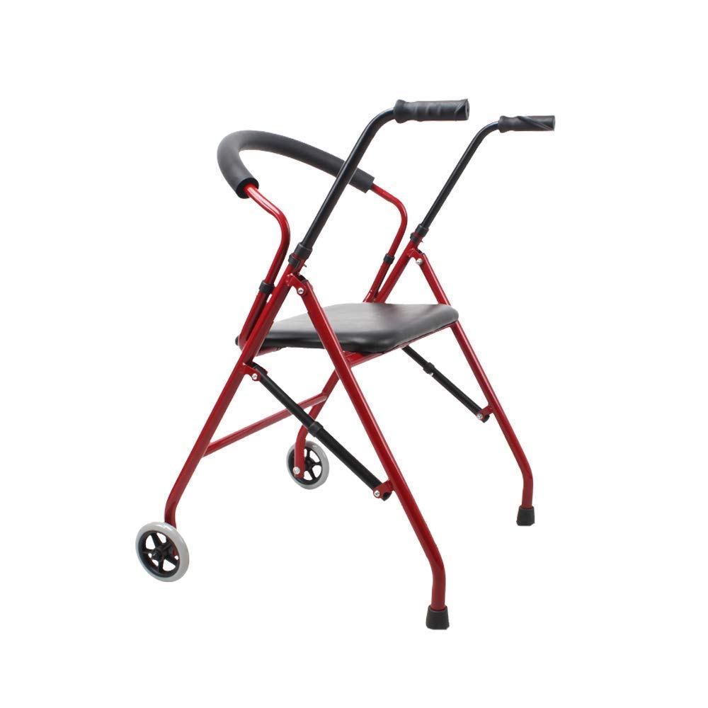 Lightweight Folding Aluminum Rollator Walker with Seat J39764