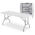 6Ft Heavy Duty Folding Plastic Table White C50723