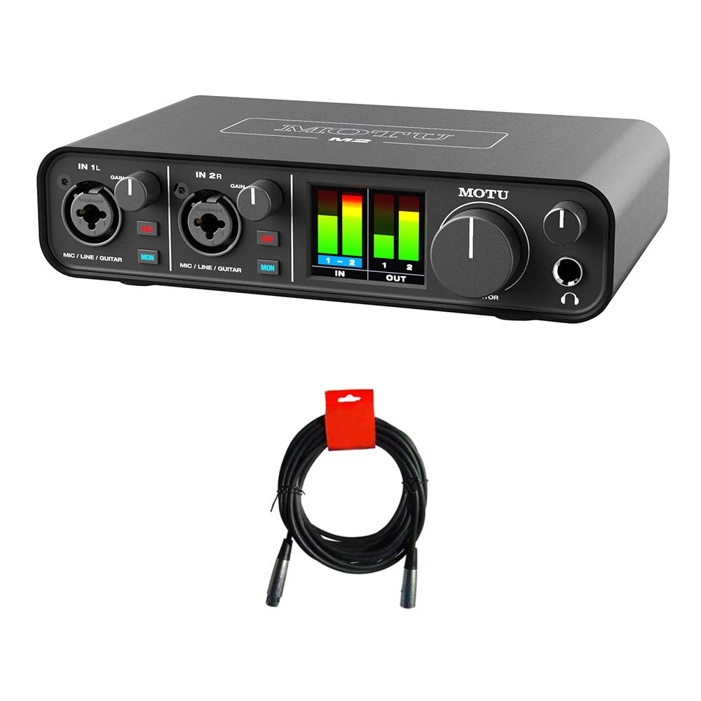 2x2 USB-C Audio Interface with XLR-XLR Cable Bundle U136