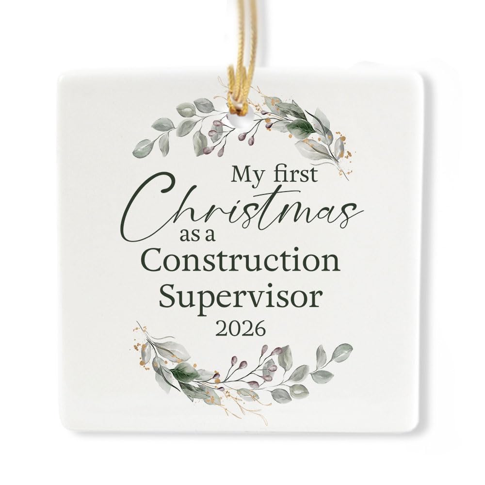 Ceramic 3-inch Square-Shaped Ornament L76836