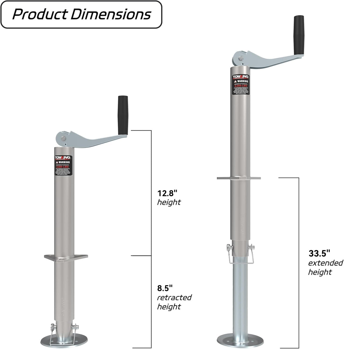 A Frame Trailer Jack with Drop Leg 15" Lift J21857
