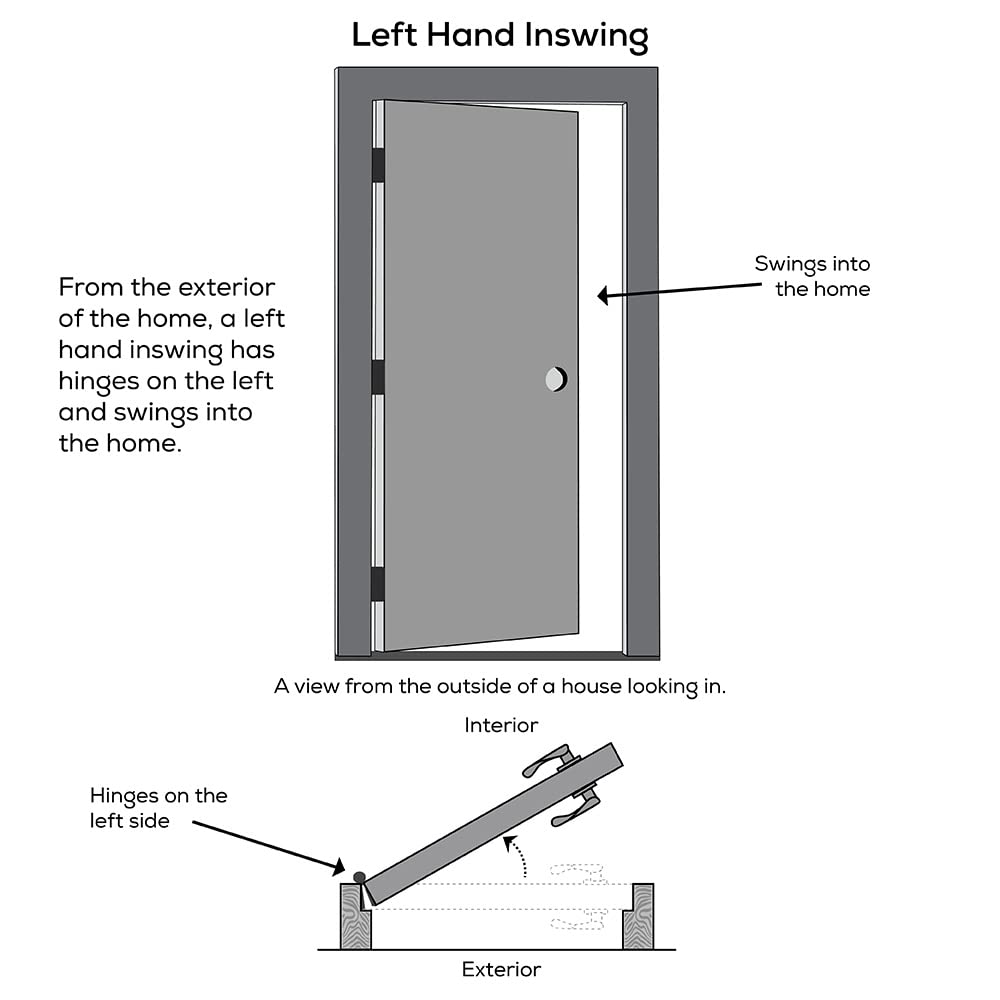 Primed Fiberglass Left Hand In-Swing Prehung Front Door 30" x 80" S7008