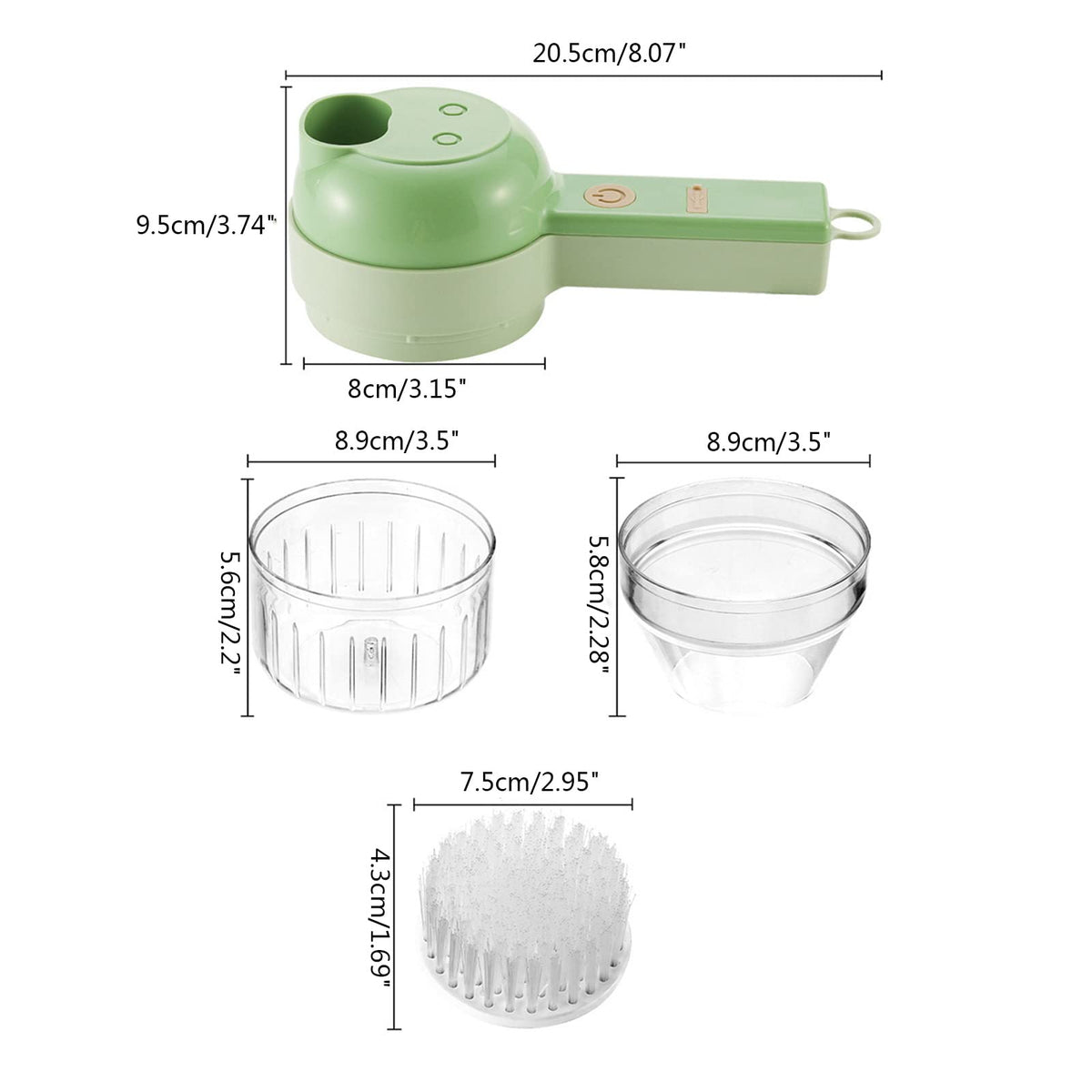 4 in 1 Cordless Electric Vegetable Cutter Set R7077