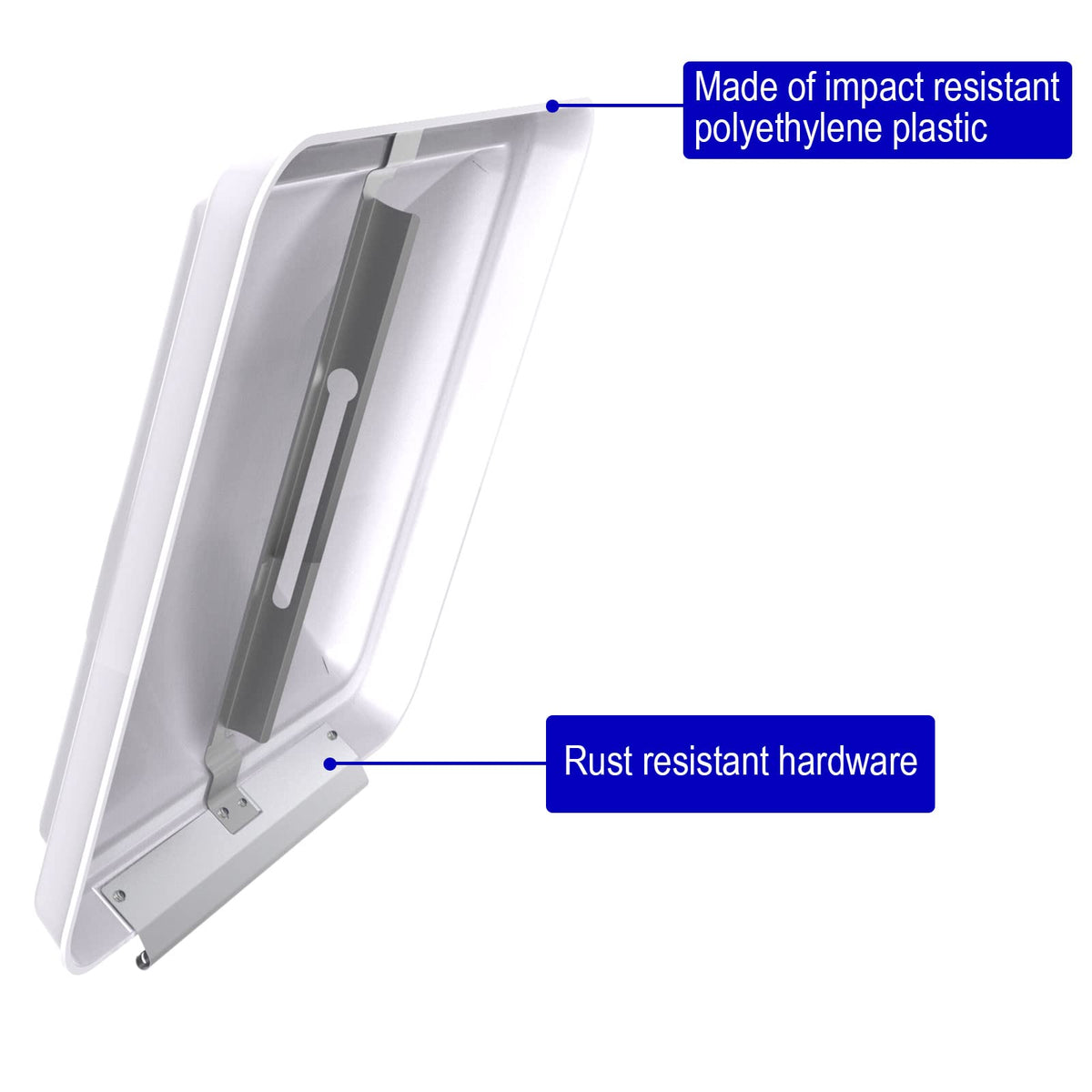 3 Packs 14" White RV Roof Vent Cover Replacement with 6" Fan Blade and 12 Volt Motor W218290