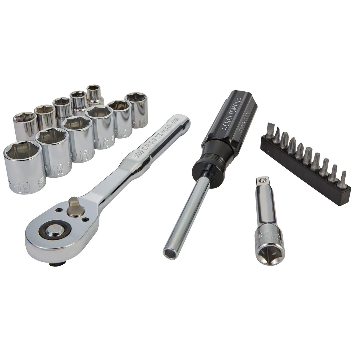 24 Piece 3/8 Inch Drive Metric Mechanics Tool Set O884
