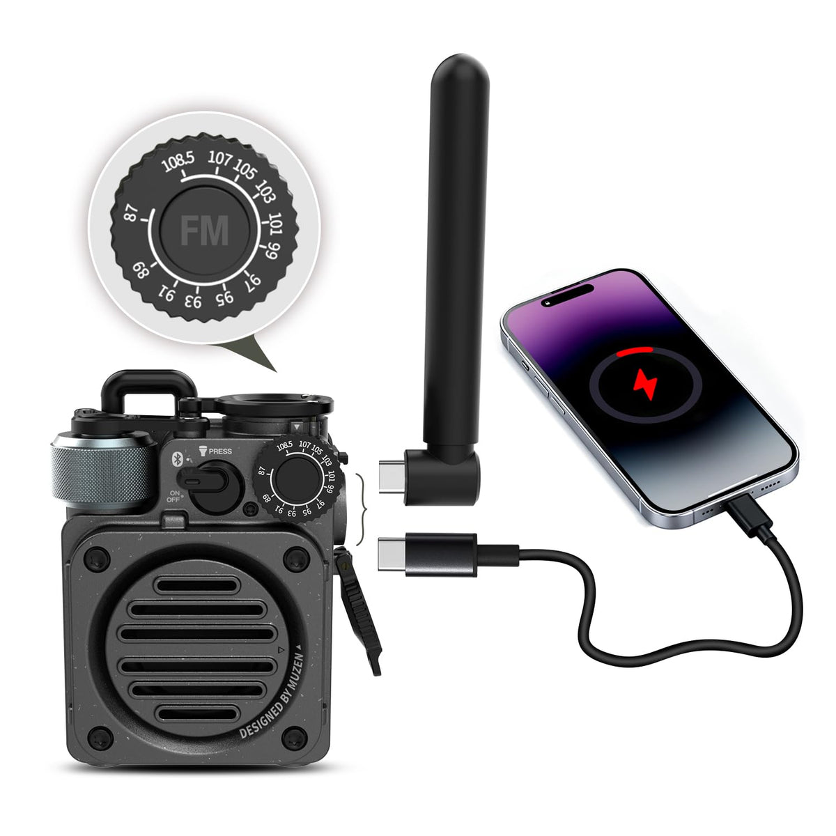 Portable Wireless Bluetooth Speaker with FM Radio X9371