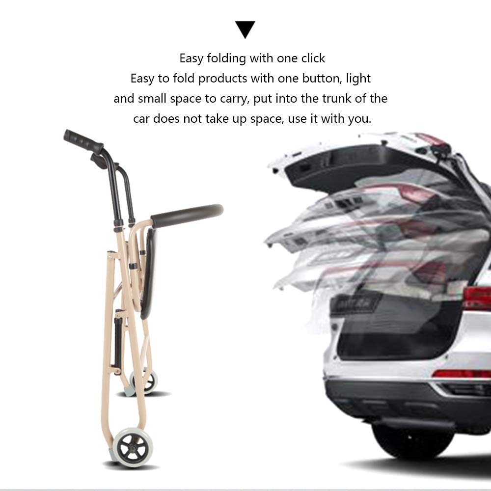 Lightweight Folding Aluminum Rollator Walker with Seat J39764