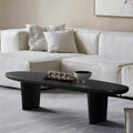 Black Wood Oval Coffee Table 59" L x 19" W x 16" H Z2353