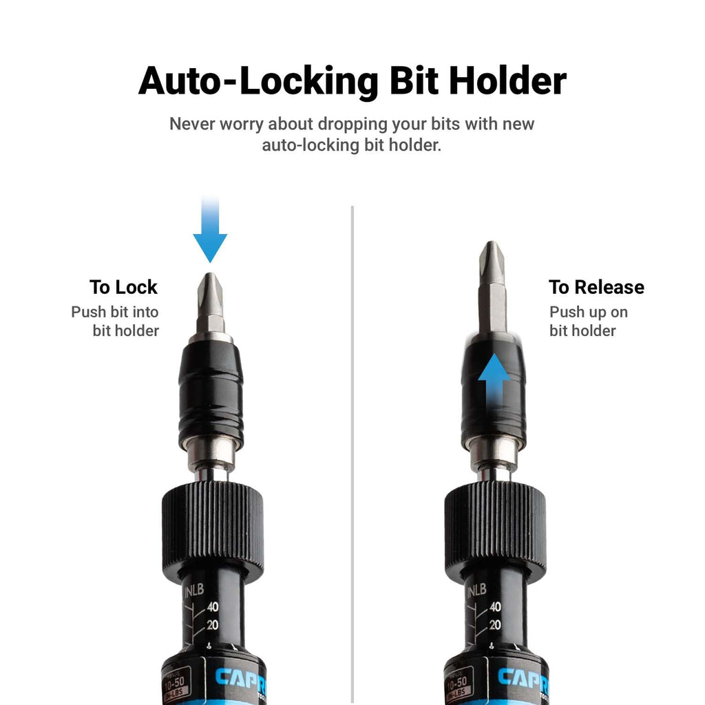 Black 10-50 in-lbs Torque Screwdriver Set R768880