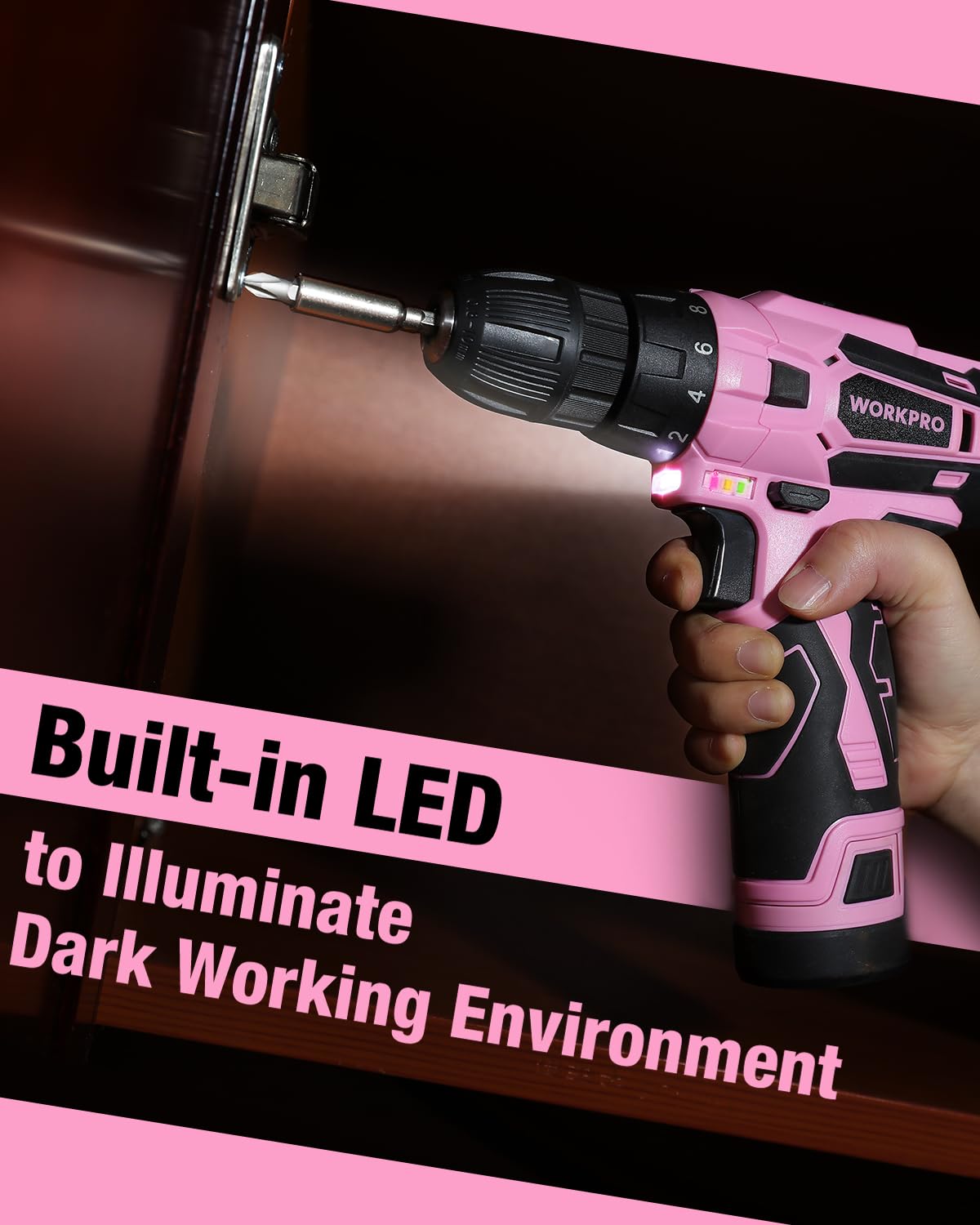 Pink Cordless Drill Driver Set J23710
