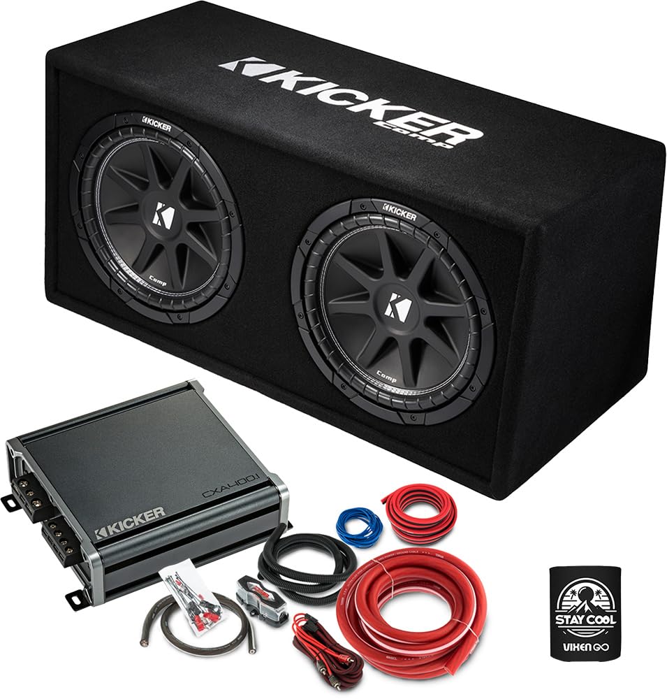 12" 600 Watt Vented Subwoofer and Amp Package V6253