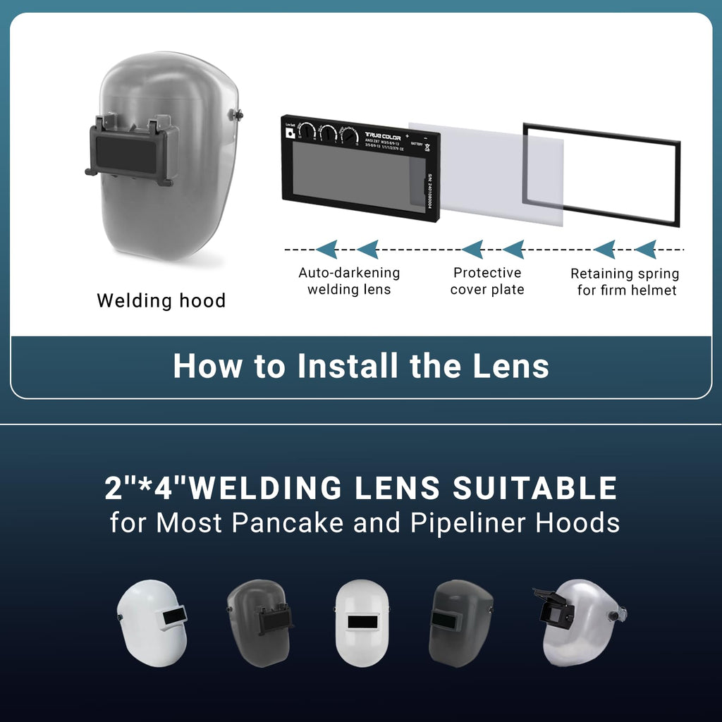 Adjustable Auto Darkening Welding Lens 2x4 1/4 K67374