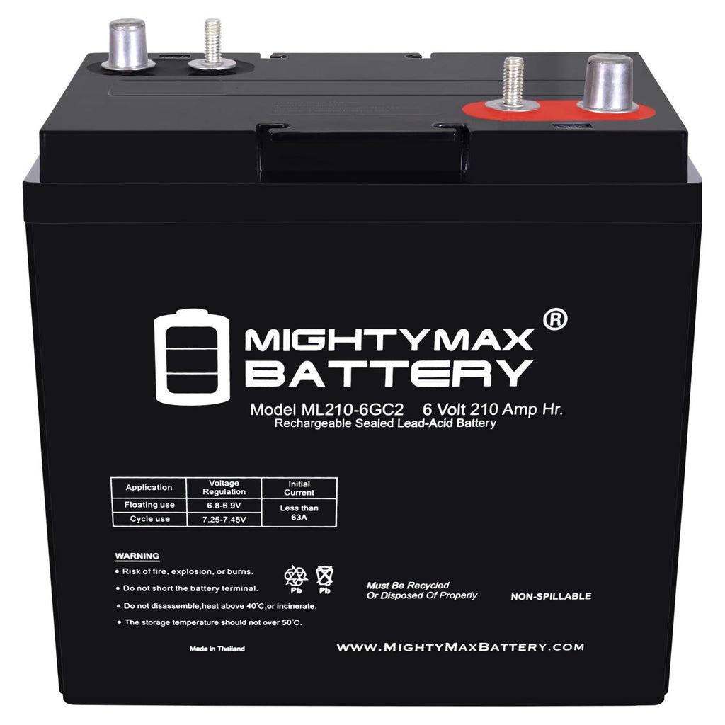 6 Volt 210 AH Rechargeable SLA AGM Battery O367