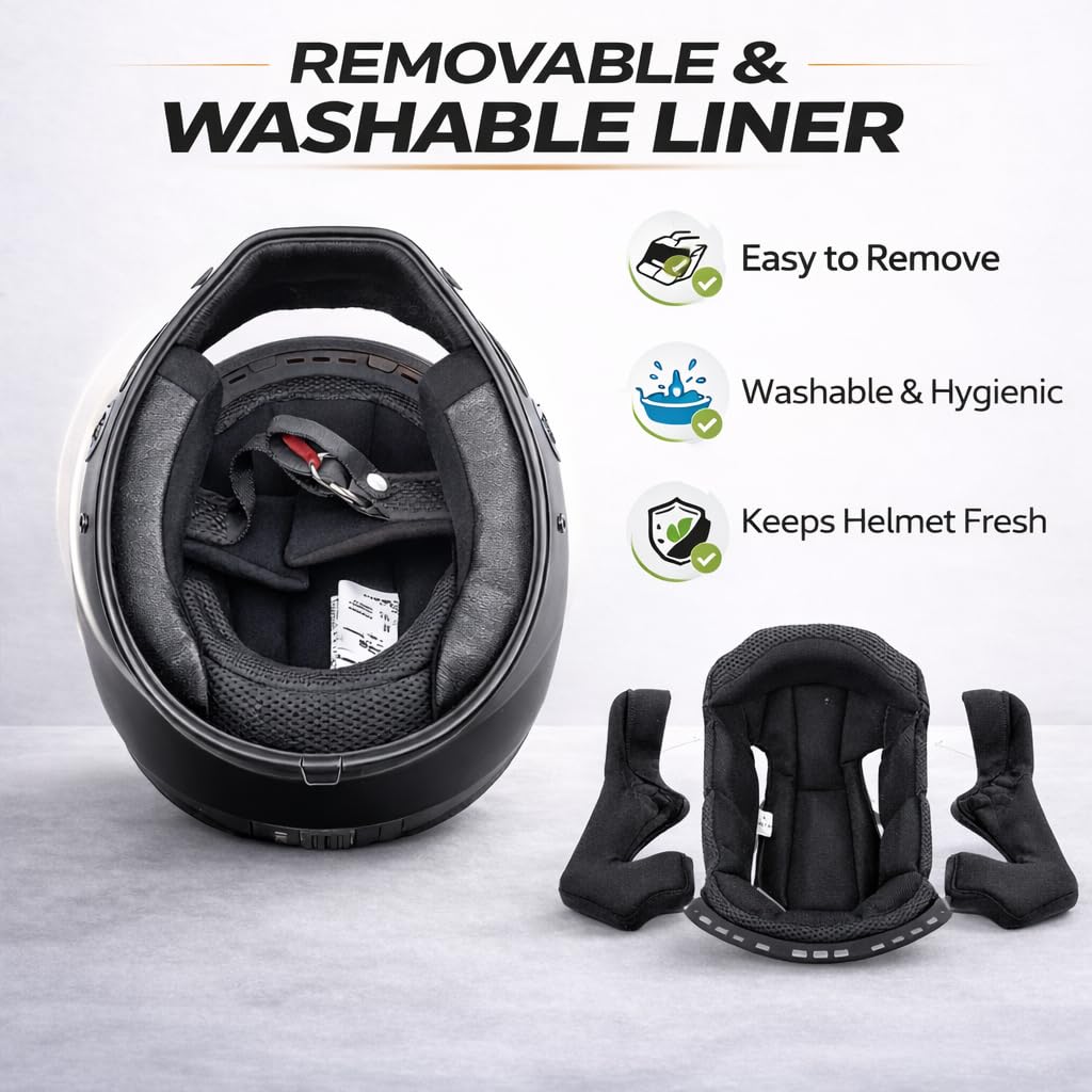 DOT Approved Fiberglass Full Face Motorcycle Helmet with Clear Visor J392799