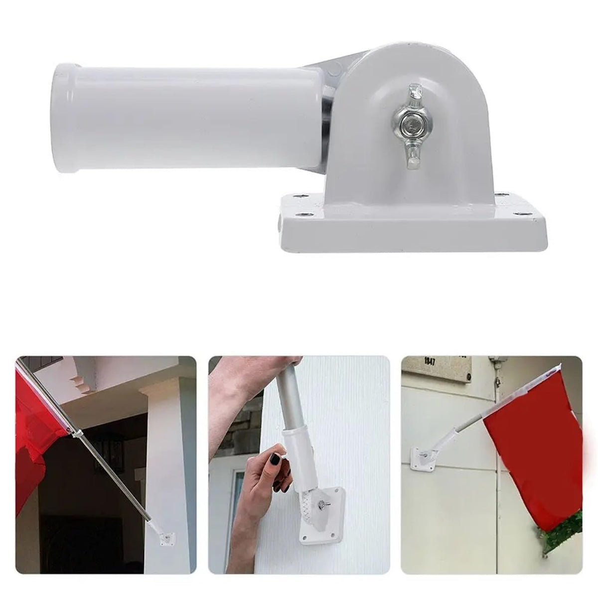 2 PCS Aluminum Adjustable Flag Pole Q863
