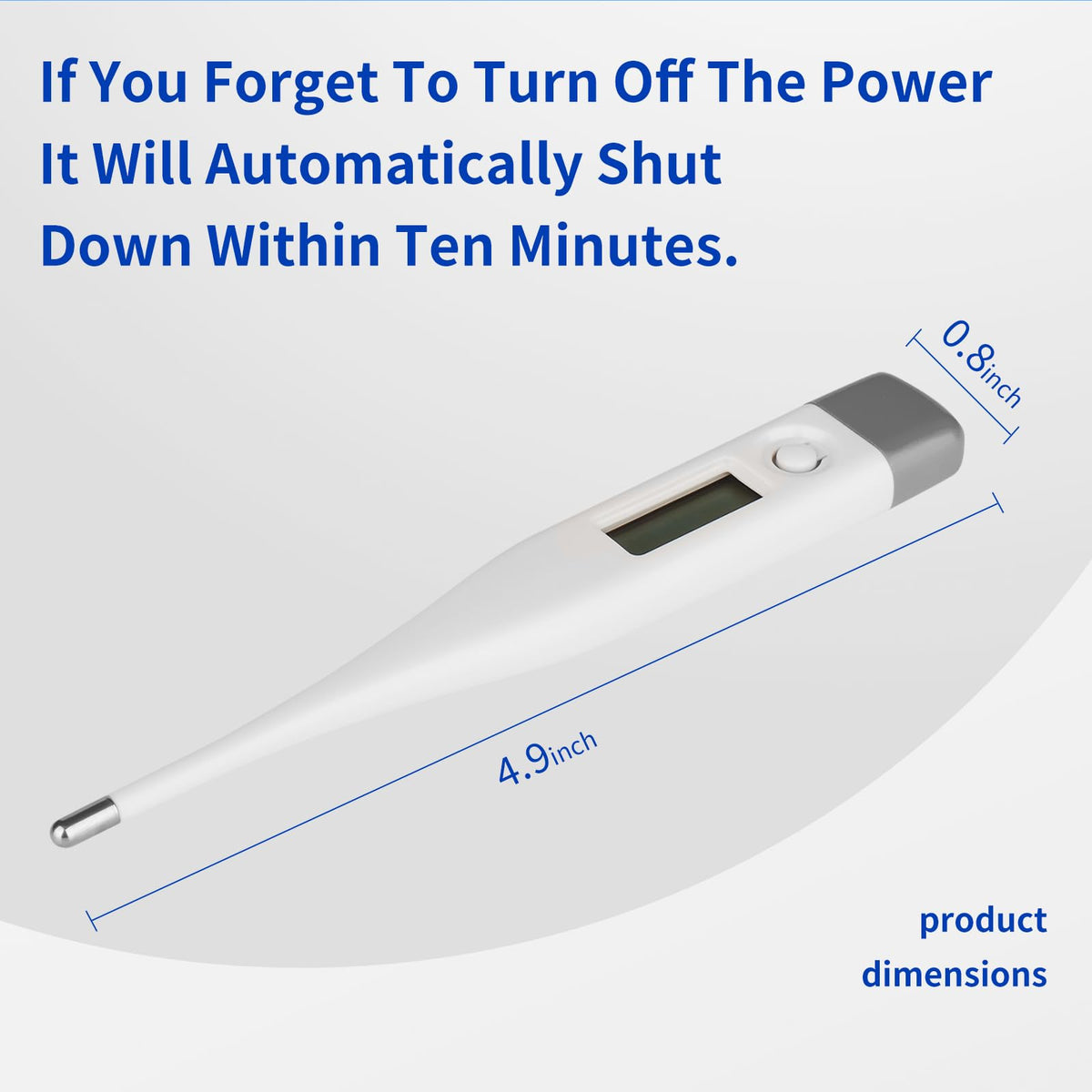 Digital Thermometer LCD Display Grey F822