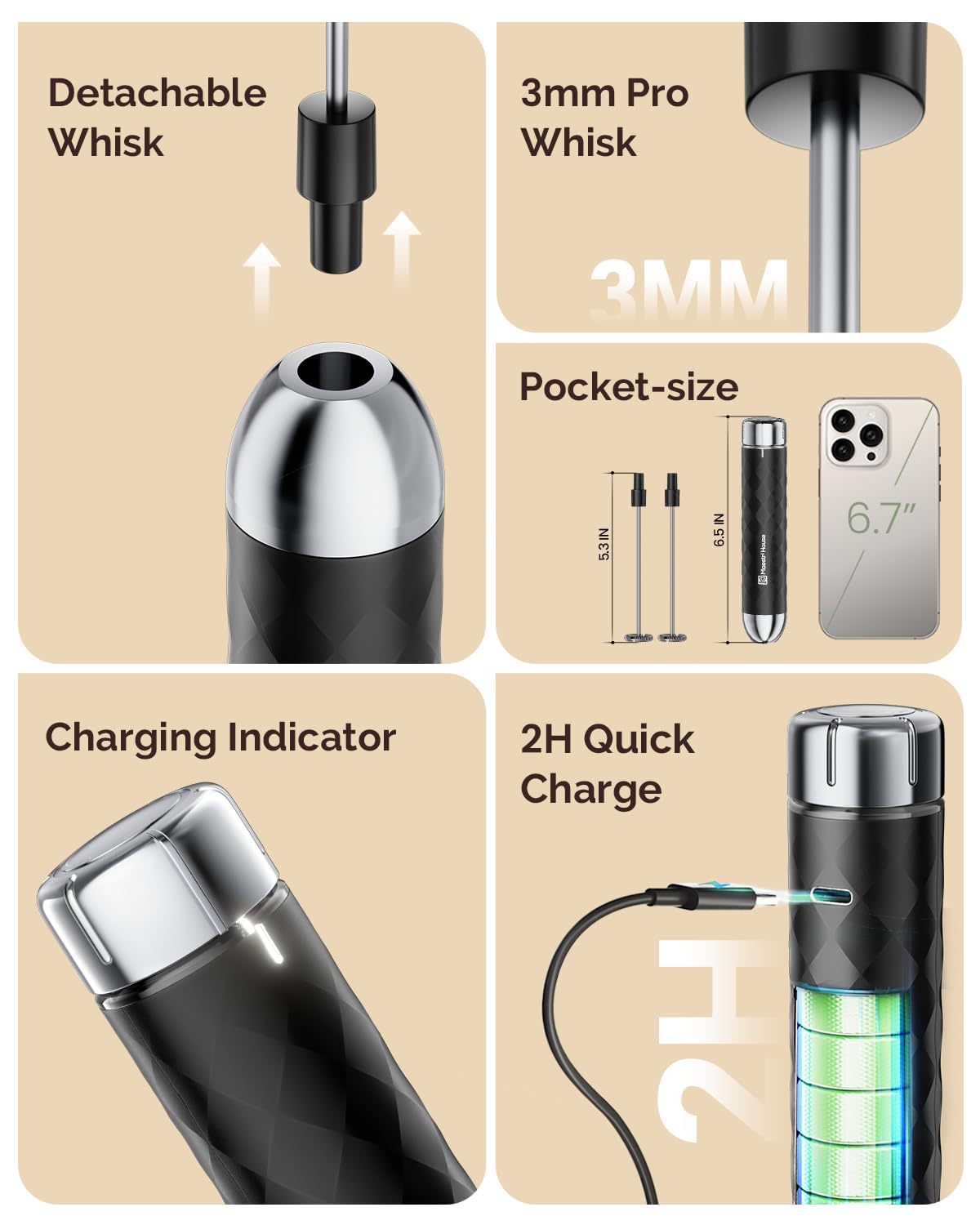Rechargeable Milk Frother I63121