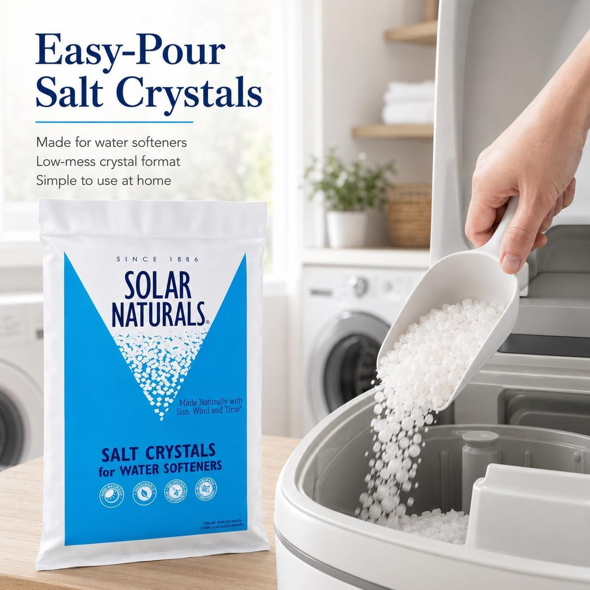 40 lb Natural Solar Salt Crystals Z646142