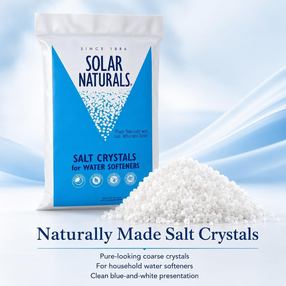 40 lb Natural Solar Salt Crystals Z646142