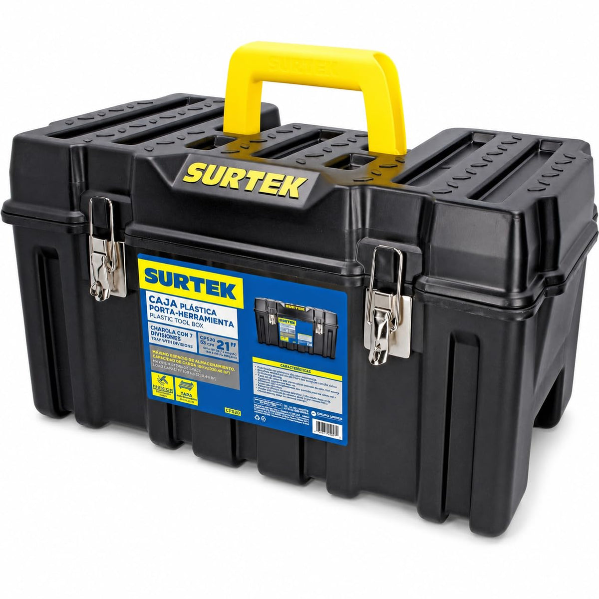 21" x 11" x 10" Black Mobile Tool Box F1309
