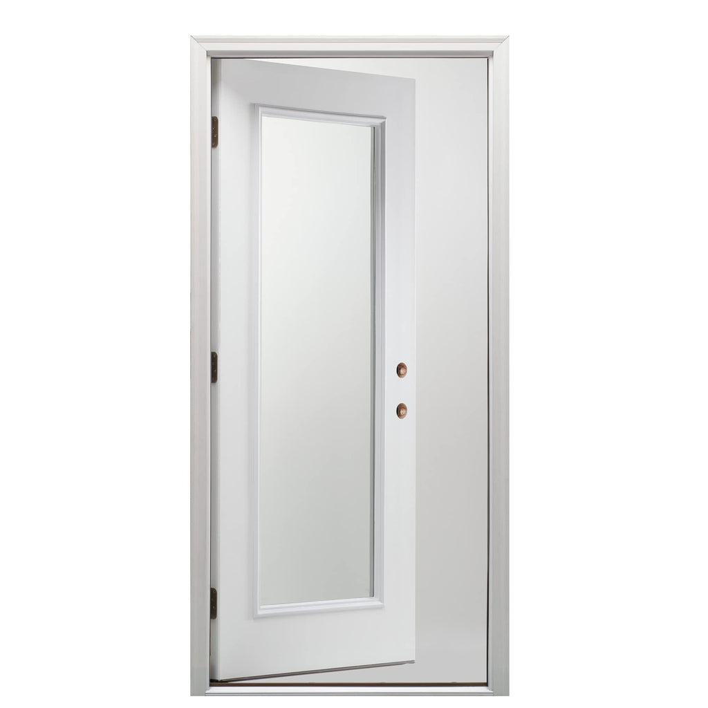 Primed Fiberglass Left Hand In-Swing Prehung Front Door 30" x 80" S7008