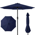 9ft Navy Polyester Patio Umbrella with Aluminum Frame X48723