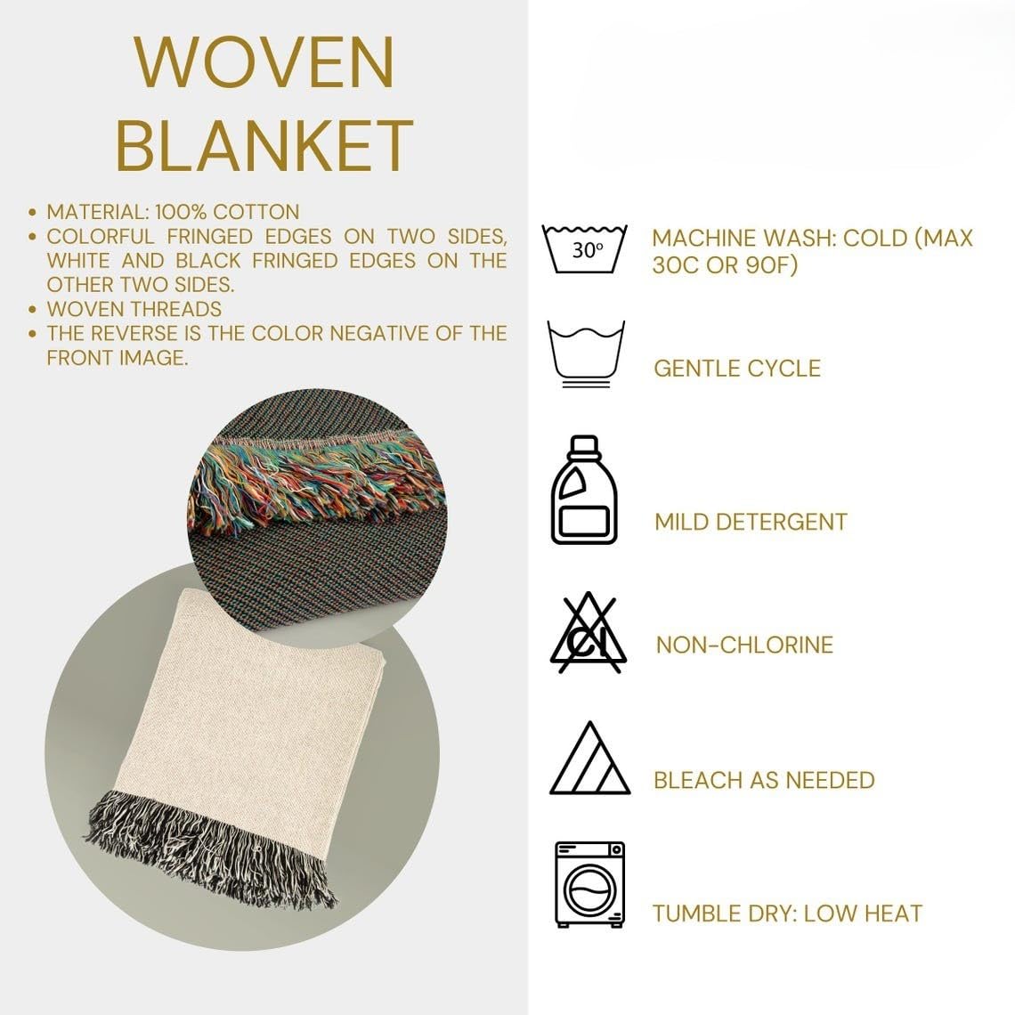 Woven Throw with Christmas Tree Design D723