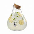 Glass Beverage Dispenser with Cork Lid and Stand 2.5 Gal S59164