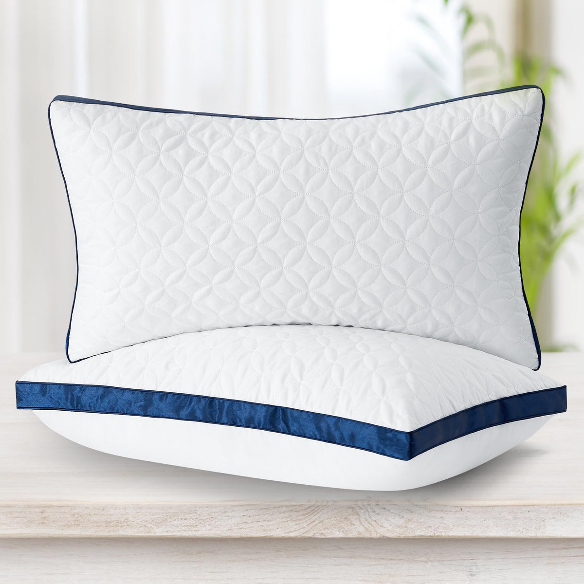 King Size Cooling Bed Pillows Set of 2 Down Alternative Y863913
