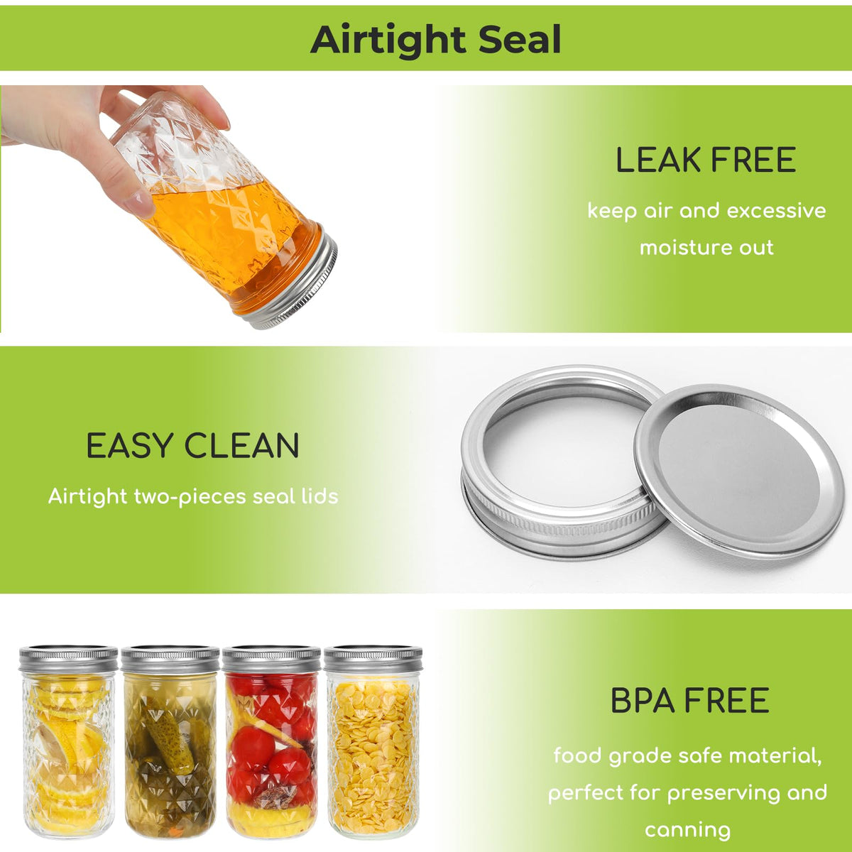 12 oz Regular Mouth Glass Mason Jar 20 Pack J97438