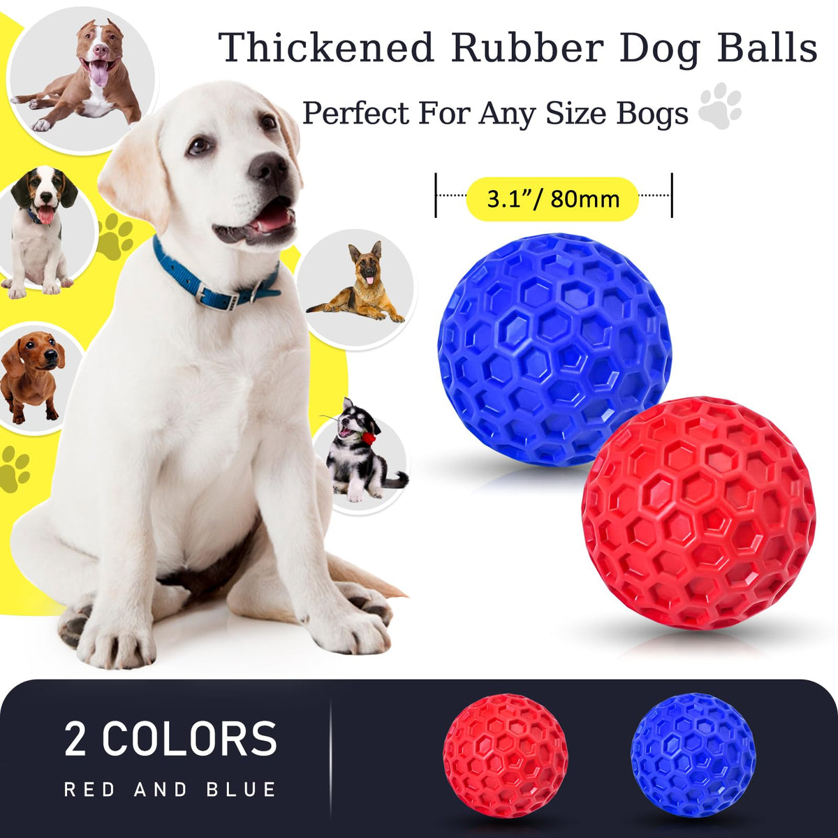 2 Pack Rubber Dog Chew Balls N361327