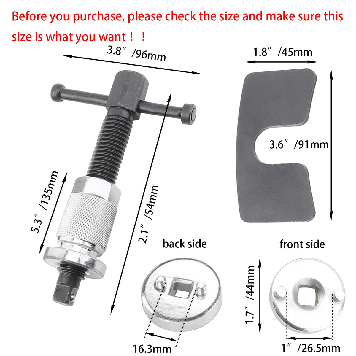 Disc Brake Piston Caliper Tool B91913
