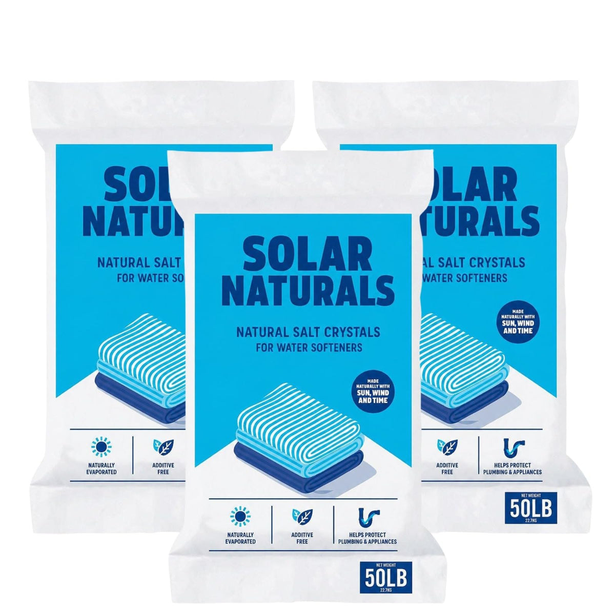 Natural Salt Crystals for Water Softeners, 50lb I6966