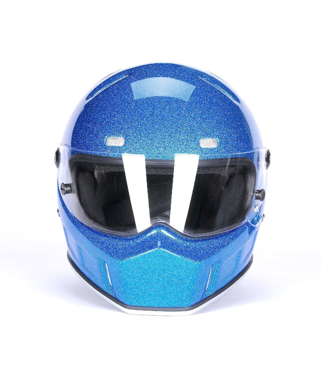DOT Approved Fiberglass Full Face Motorcycle Helmet with Clear Visor J392799