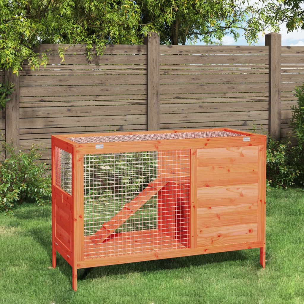 2-Tier Solid Pine Wood Rabbit Hutch G451