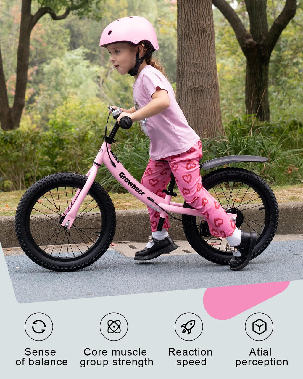 16" Pink Kids Balance Bike Y6237