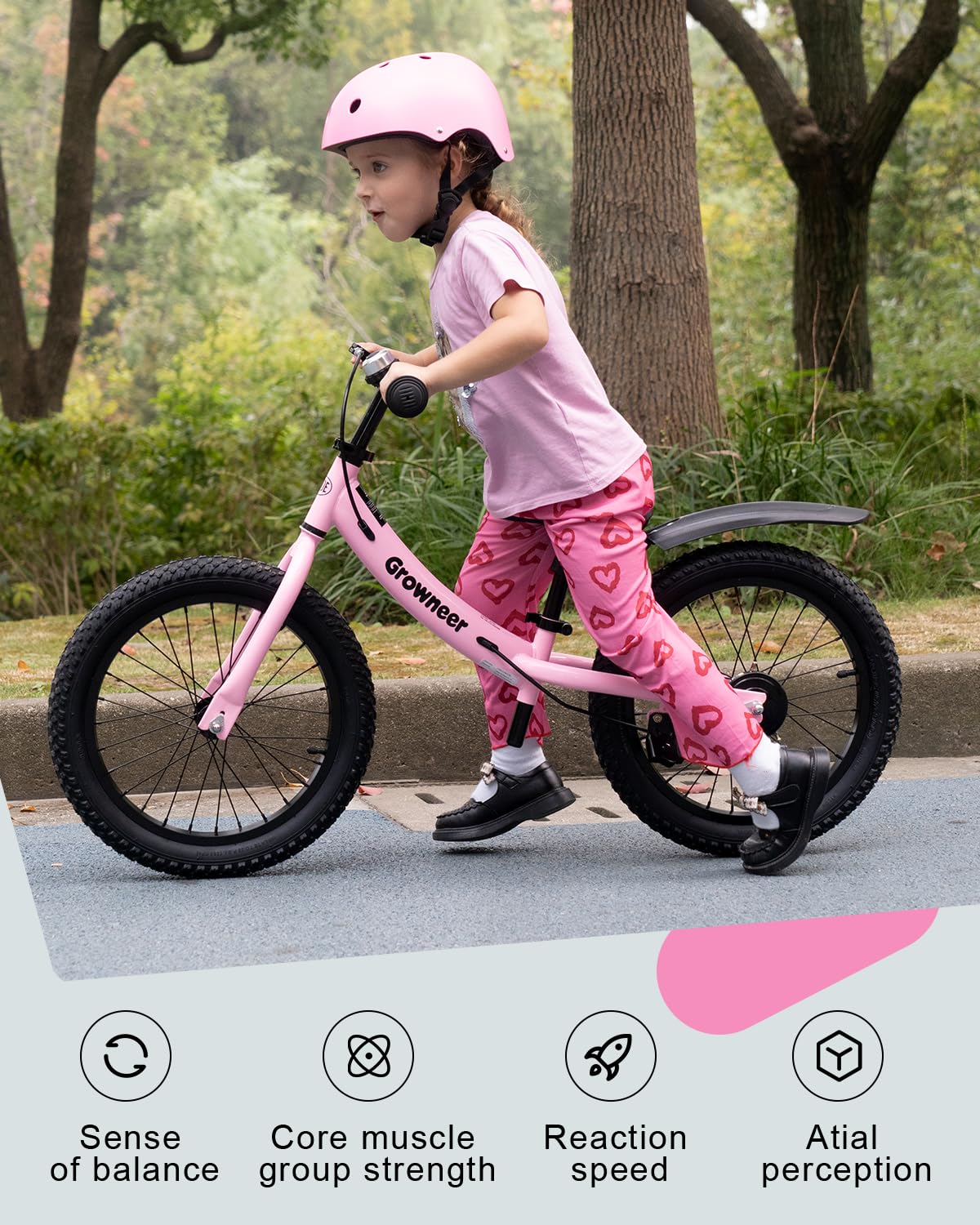 16" Pink Kids Balance Bike Y6237