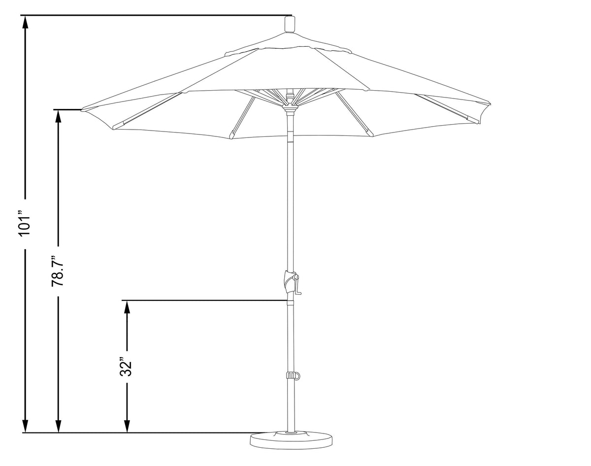 9' Round Aluminum Market Patio Umbrella C5110