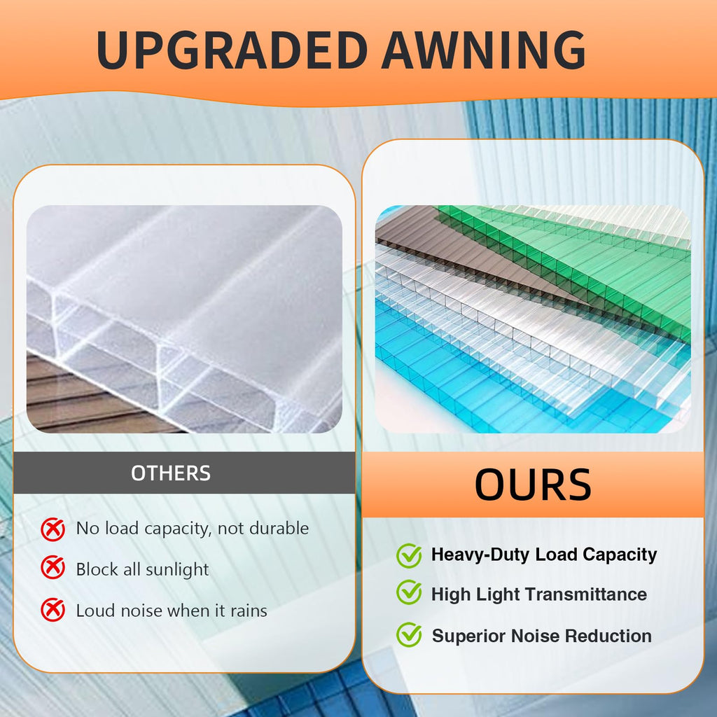 40x48in UV Rain Proof Door Awning N407