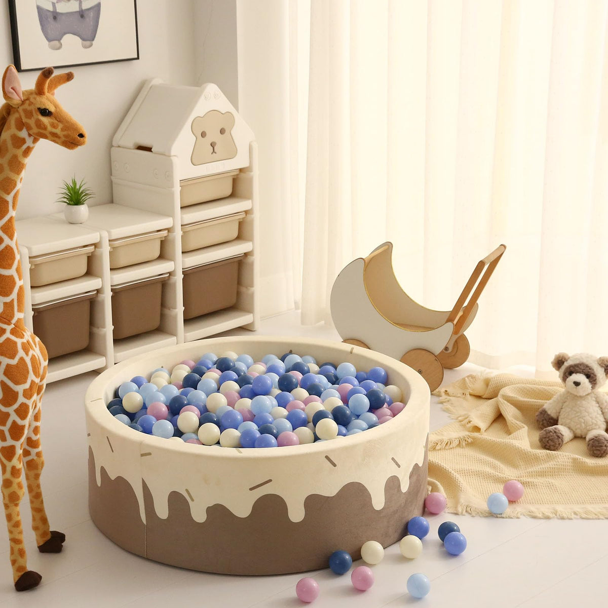 Cream Ball Pit Balls 100 Balls 2.2 Inch Y29328