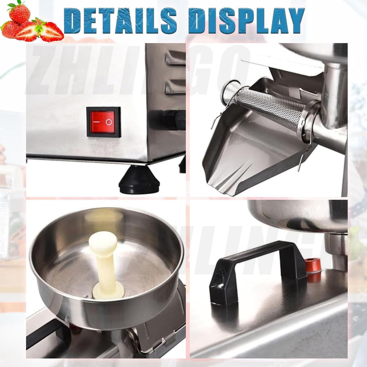 450W Stainless Steel Electric Food Mill Q2760