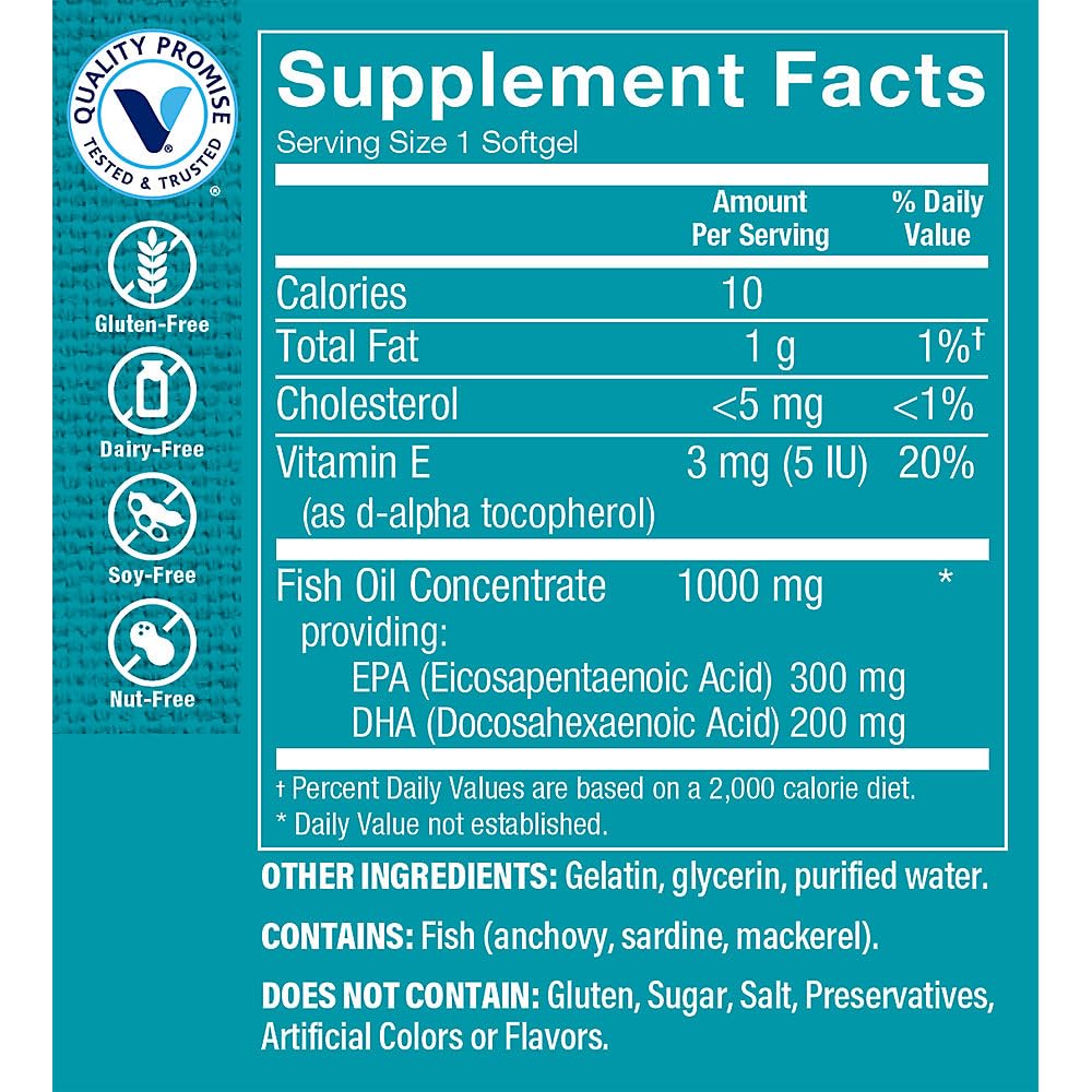 Omega 3 Fish Oil 1000 MG 240 Softgels B246703