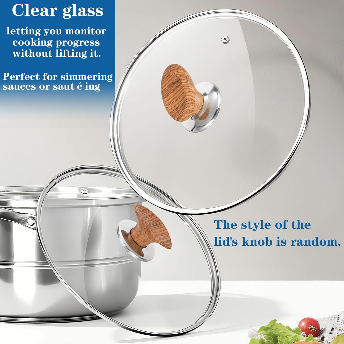 9.5 Inch Glass Lid with Knob G75985