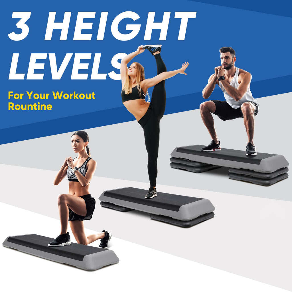 Adjustable Aerobic Stepper with 4 Risers S8985