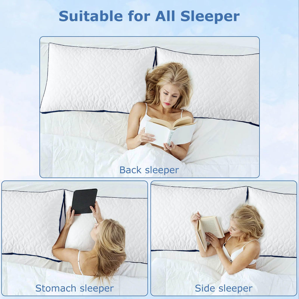 King Size Cooling Bed Pillows Set of 2 Down Alternative Y863913