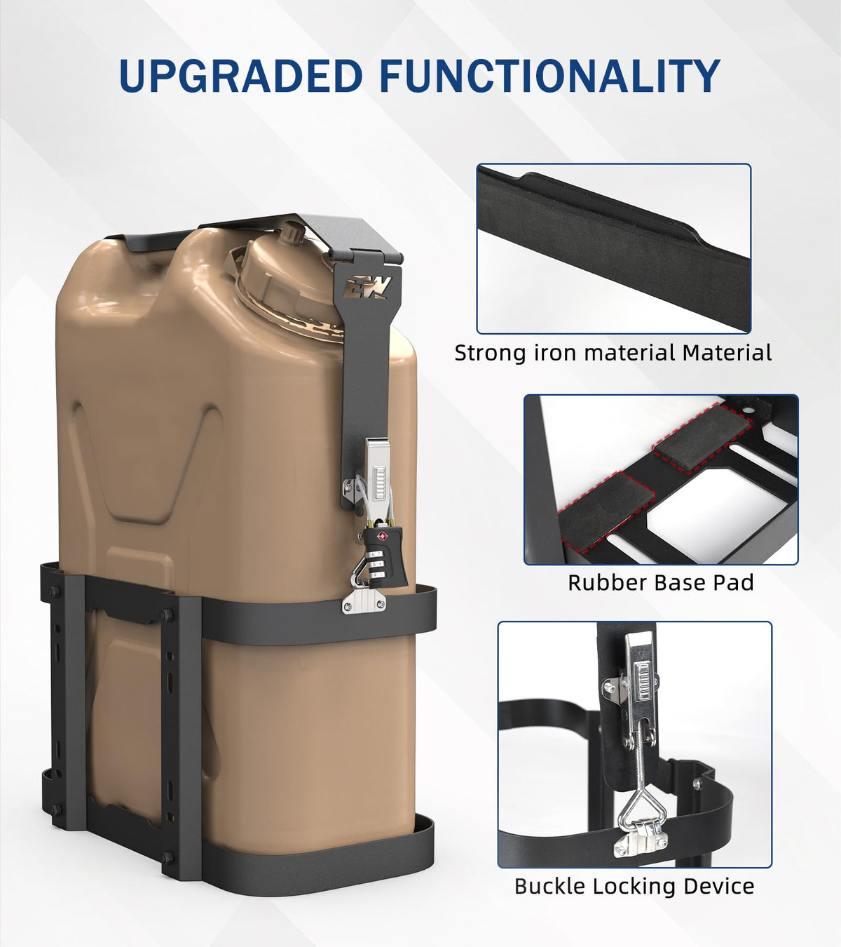 5 Gallon Water Container Mount Holder with Combination Lock N3429
