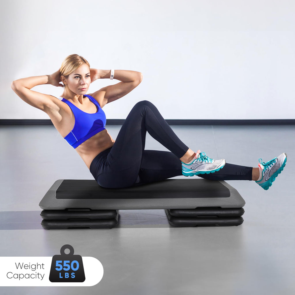 Adjustable Aerobic Stepper with 4 Risers S8985