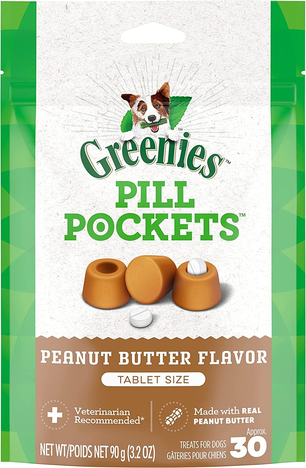 Peanut Butter Flavor Pill Pockets for Dogs 4 Pack W4592