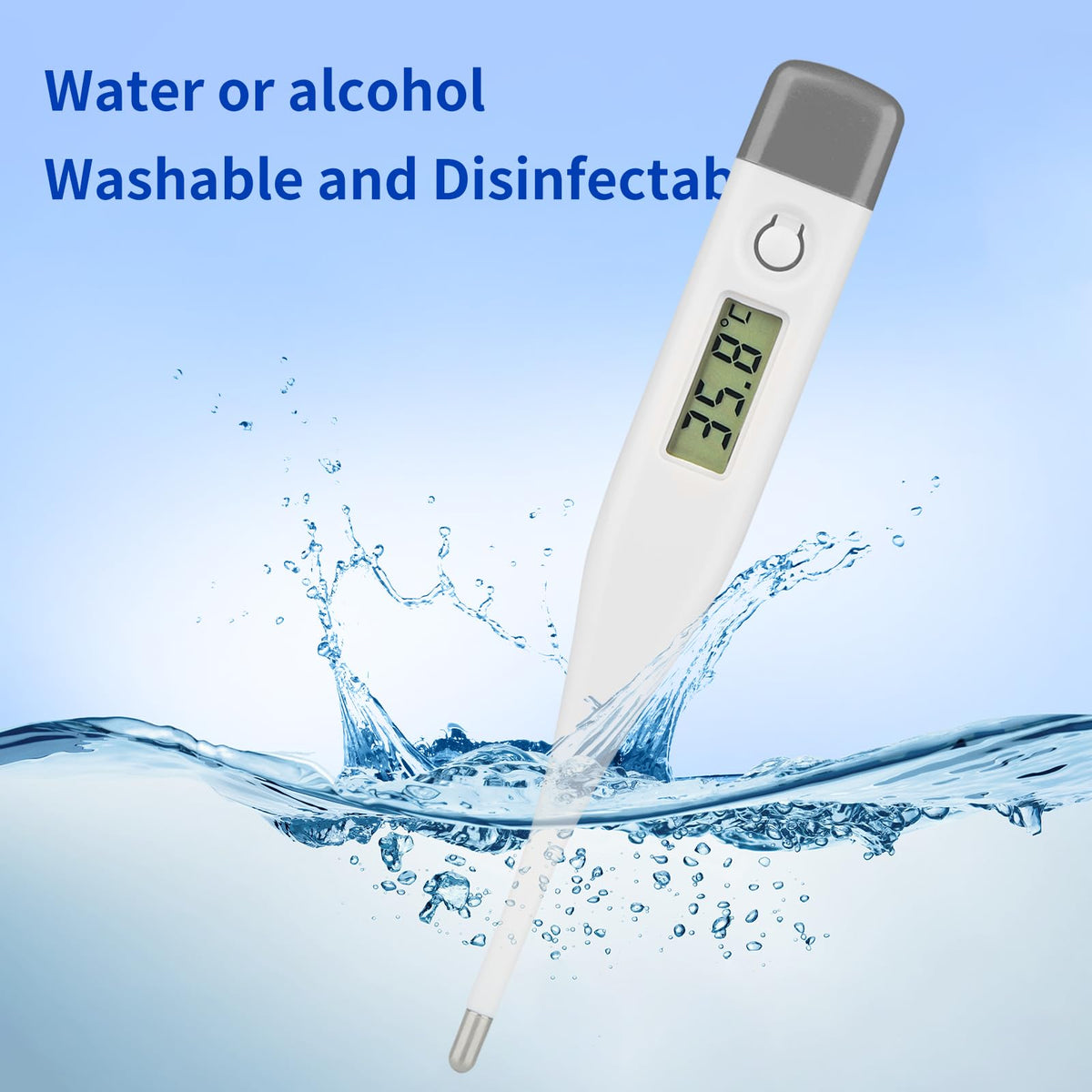 Digital Thermometer LCD Display Grey F822