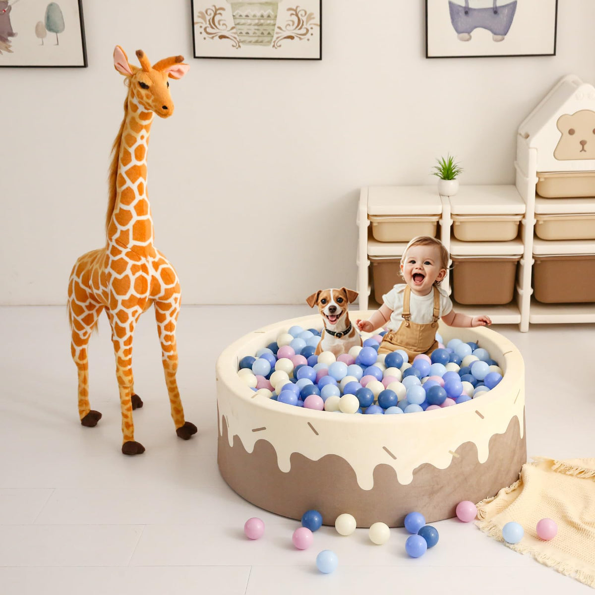 Cream Ball Pit Balls 100 Balls 2.2 Inch Y29328